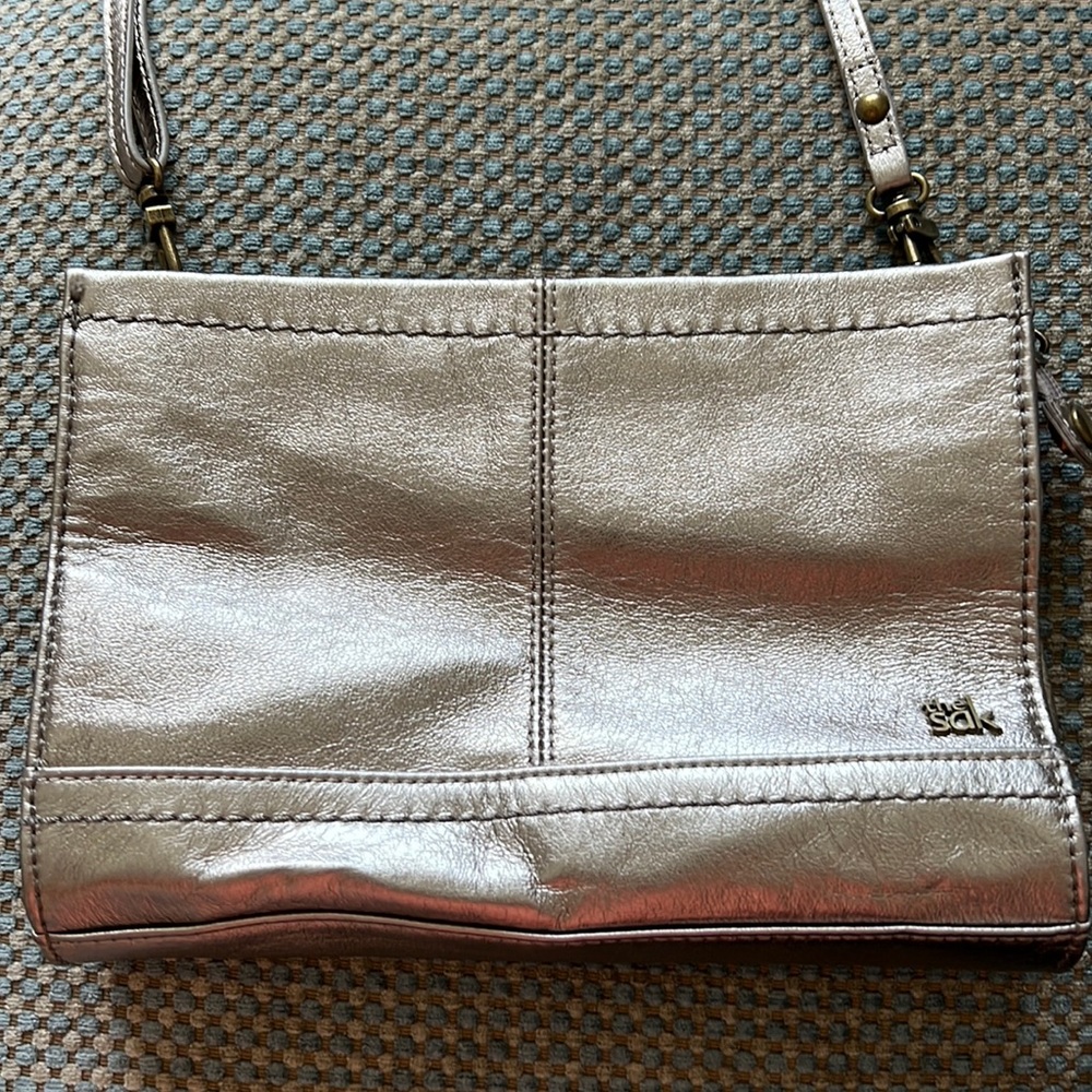 The Sak silver metallic crossbody
